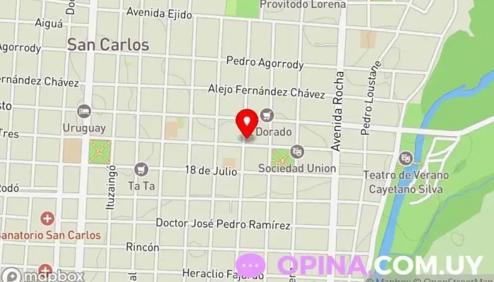 mapa de Lang san carlos Escuela de taekwondo en San Carlos