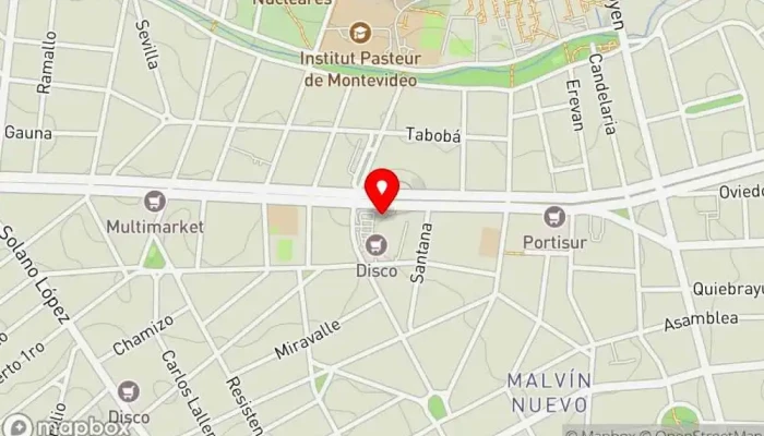 mapa de Las Delicias Heladería en Montevideo