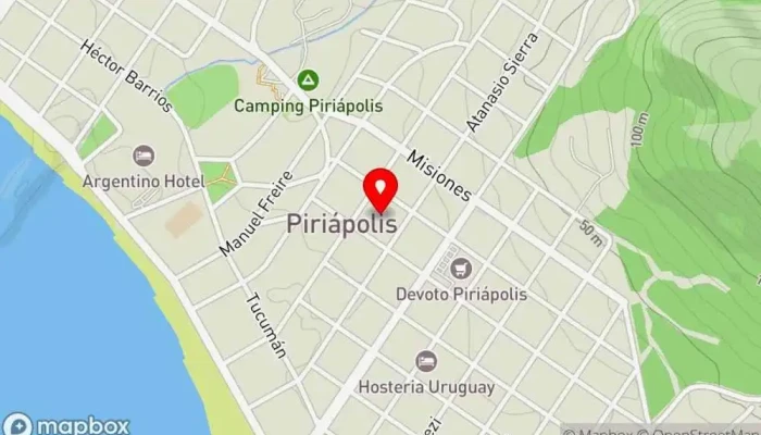 mapa de Las Gurisas Restaurante en Piriápolis