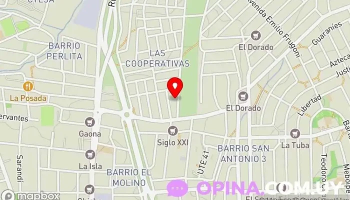 mapa de Las Leonas Comercio en Maldonado