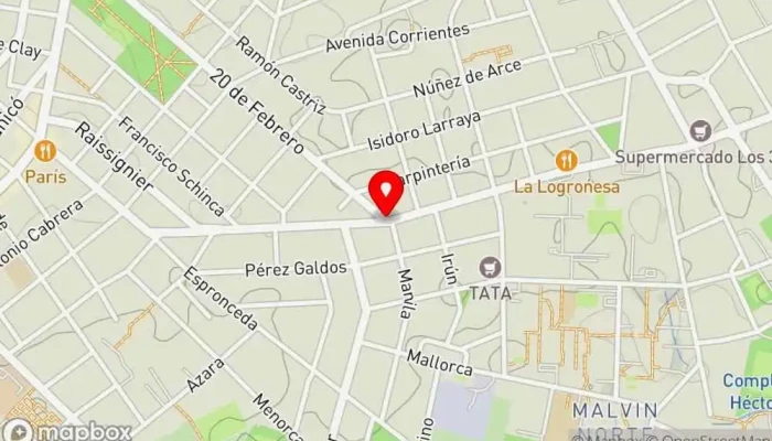 mapa de Las Tejas - Pizza & Café + Delivery Restaurante en Montevideo