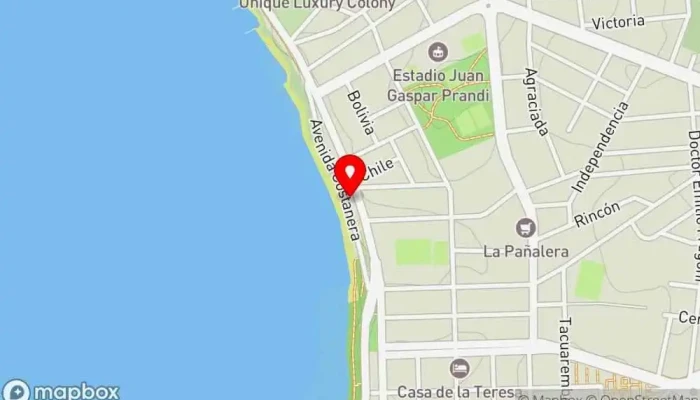 mapa de Las Tunas Beach Bar Bar en Col. del Sacramento