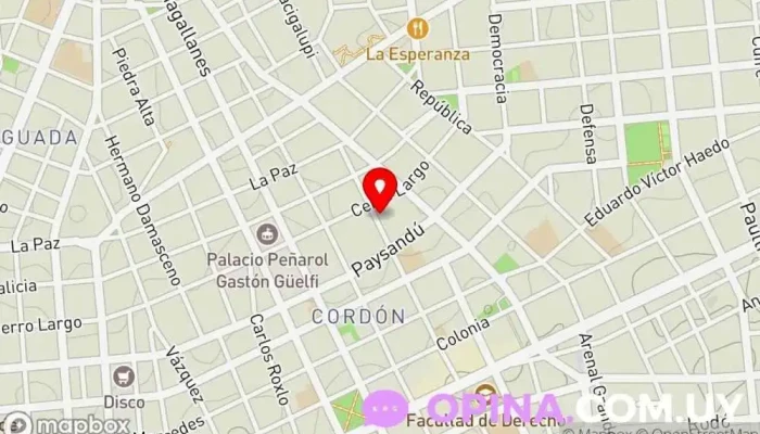 mapa de LCC - LIBRERÍA COOPERATIVA DEL CORDÓN Librería en Montevideo