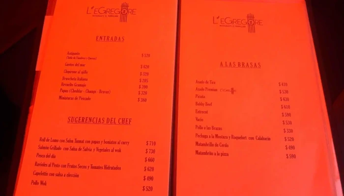 Legregore Menu - Bar restaurante