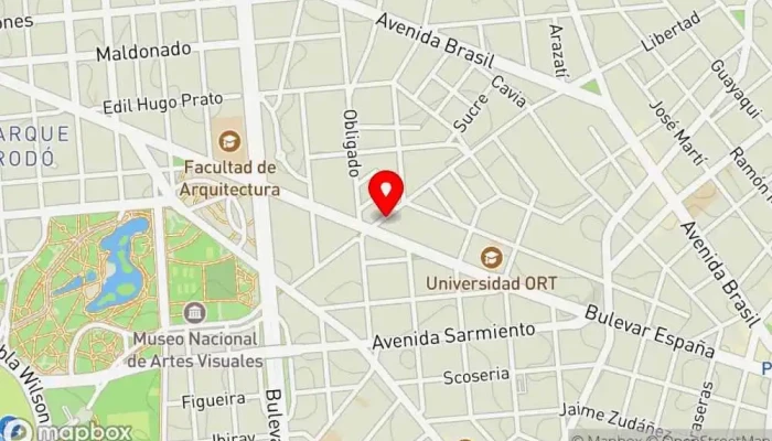 mapa de Libertá y Cocina Cafetería en Montevideo