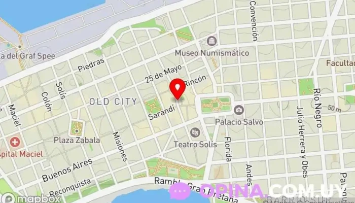mapa de Librería El Aleph Tienda de bolígrafos en Montevideo
