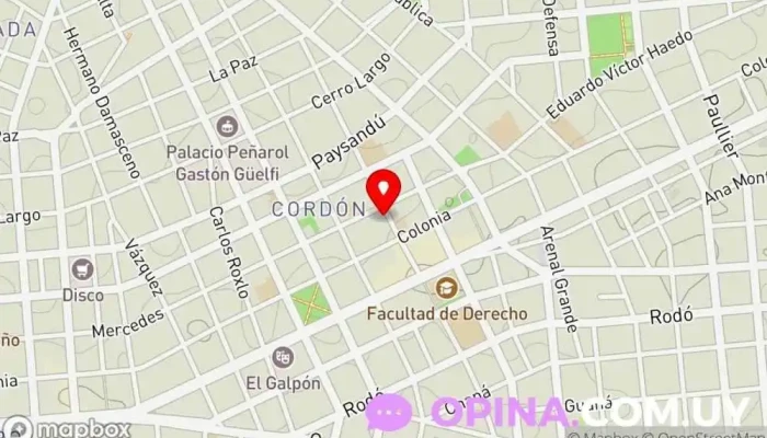 mapa de Librería Horizonte Librería, Comercio, Tienda de libros de segunda mano en Montevideo