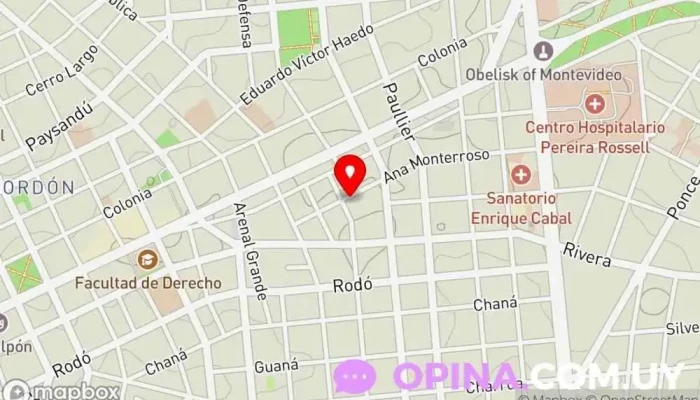 mapa de Libruras Librería en Montevideo