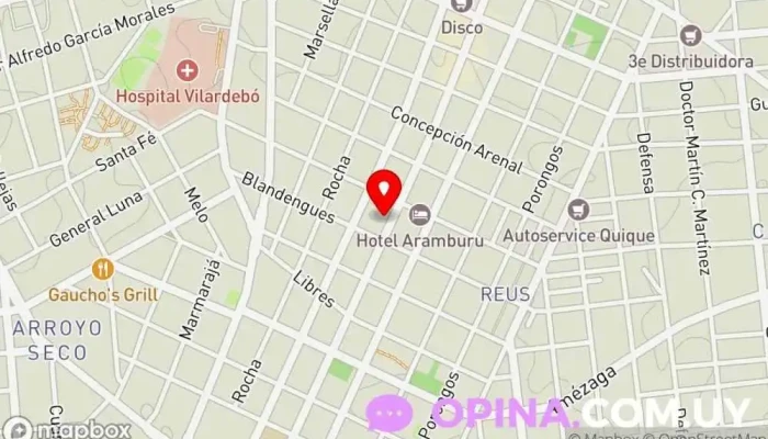 mapa de Lic. Psic. Oyonara Flores Psicólogo en Montevideo
