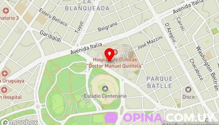 mapa de Licenciatura en Fisioterapia EUTM Escuela universitaria en Montevideo