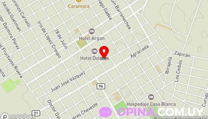 mapa de Liceo 2 Juan Bautista Herrero Educación en Dolores