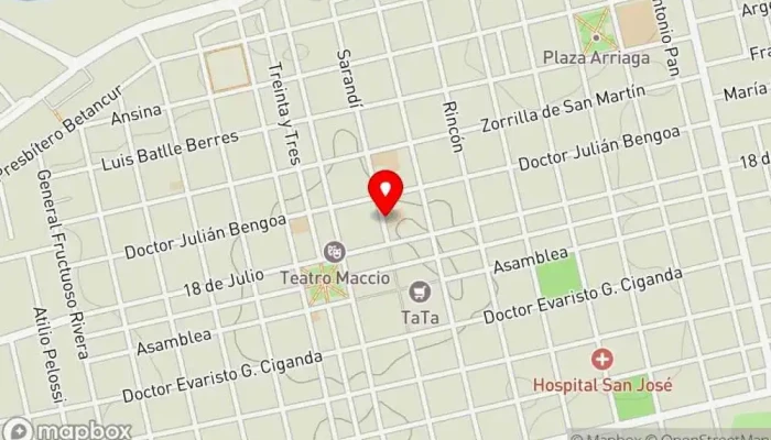 mapa de Liceo N° 1 de San José IDAE Centro educativo en San José de Mayo