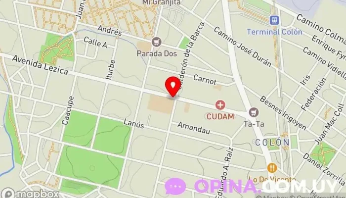 mapa de Liceo N° 62 Escuela en Montevideo