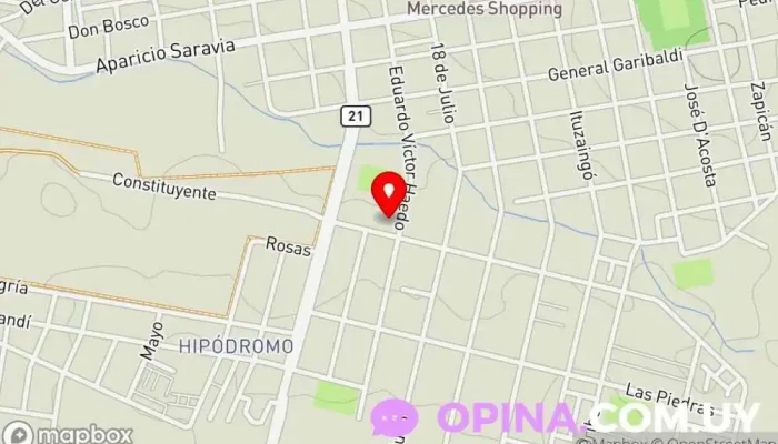 mapa de Liceo N°4 Mercedes Escuela en Mercedes