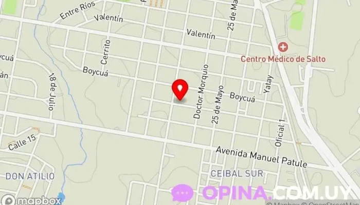 mapa de Liceo Nº 6 Ceibal Centro de educación secundaria en Salto