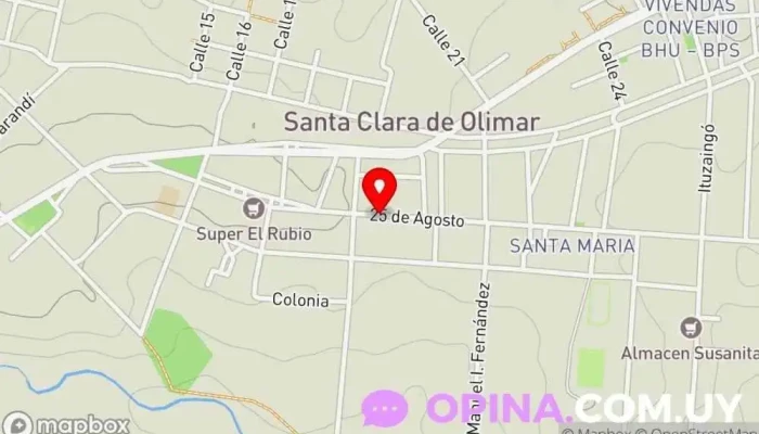 mapa de Liceo Pedro Leandro Ipuche Instituto de secundaria en Santa Clara De Olimar