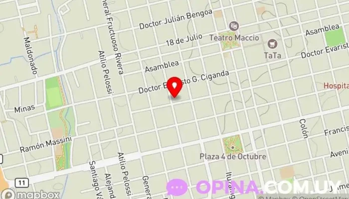 mapa de Lic.Leandro Olivera Clínica de fisioterapia en San José de Mayo