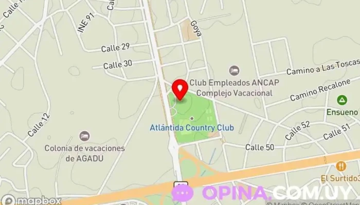 mapa de Liga de Fomento Atlántida Gimnasio en Atlántida