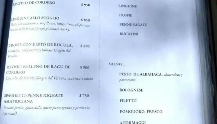 Lincanto Restaurante Punta Del Este Menu - Restaurante italiano