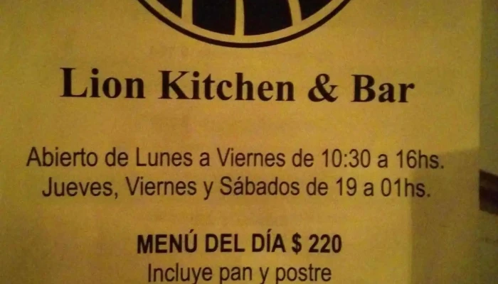 Lion Kitchen Bar Menu - Bar