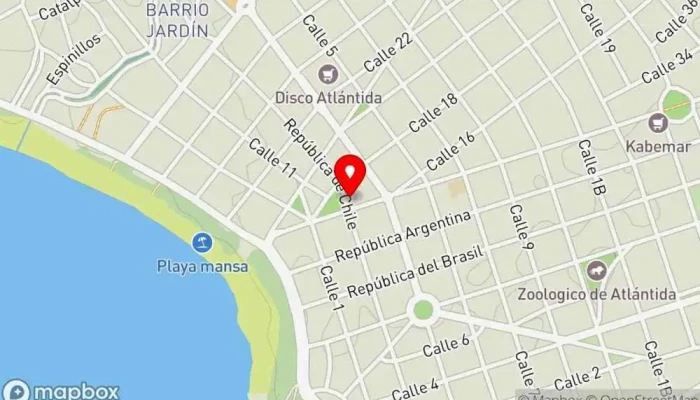 mapa de Lo de Amparo Restaurante de comida rápida en Atlántida