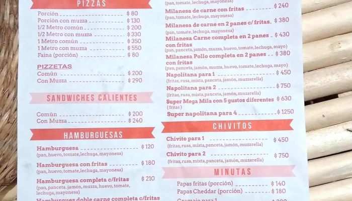 Lo De Santi Pizzas Ex Bar Orlando Menu - Pizzería