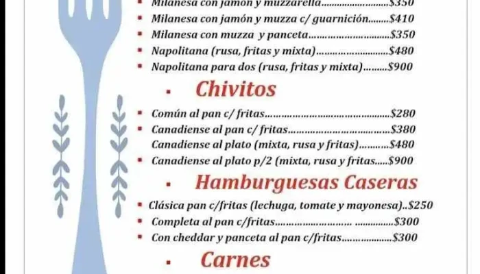 Lo Del Flaco:  Menu - Pizzería