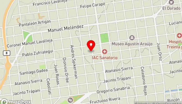 mapa de Los Caseritos Restaurante en Treinta y Tres