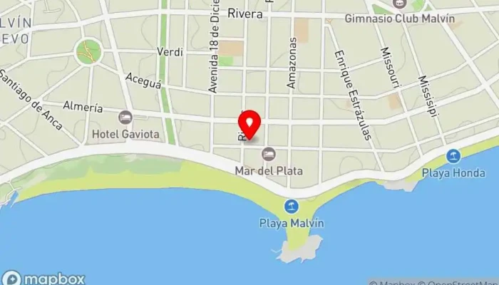 mapa de Los Molinos Pizzeria Malvin Pizzería en Montevideo