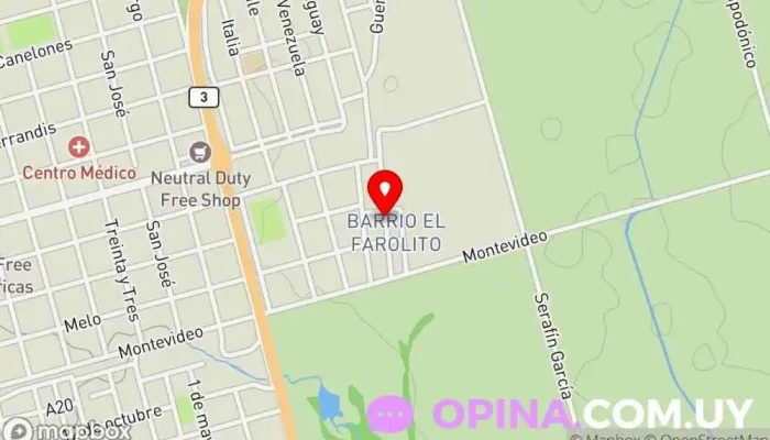 mapa de Los Olibos Familia Pintado Gomez  en Bella Unión