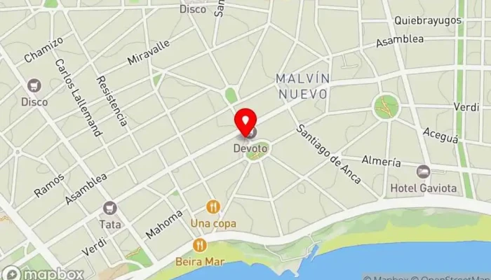 mapa de Los Olímpicos Bar en Montevideo