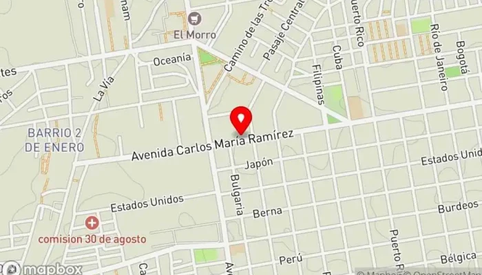 mapa de Los paraísos Artigas Bar en Montevideo