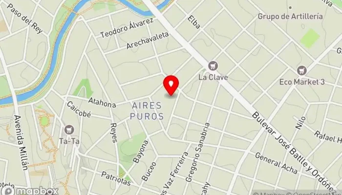 mapa de Los Paraisos Hotel en Montevideo