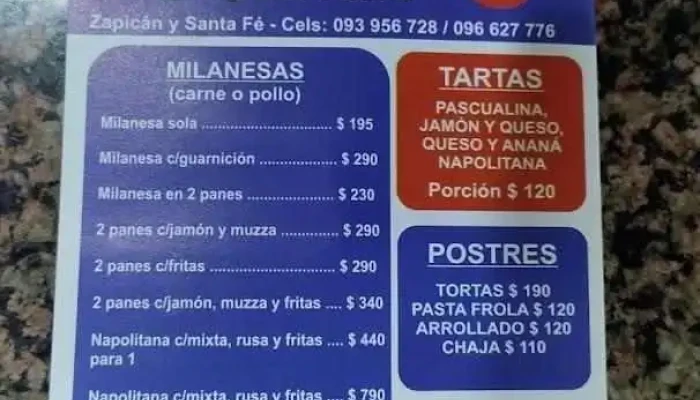 Los Pepes Menu - Restaurante de Comida Rápida