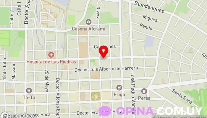 mapa de Los Peques Jardín de infancia en Las Piedras