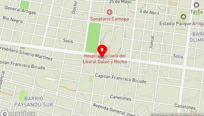 mapa de Los roldan Restaurante en Paysandú