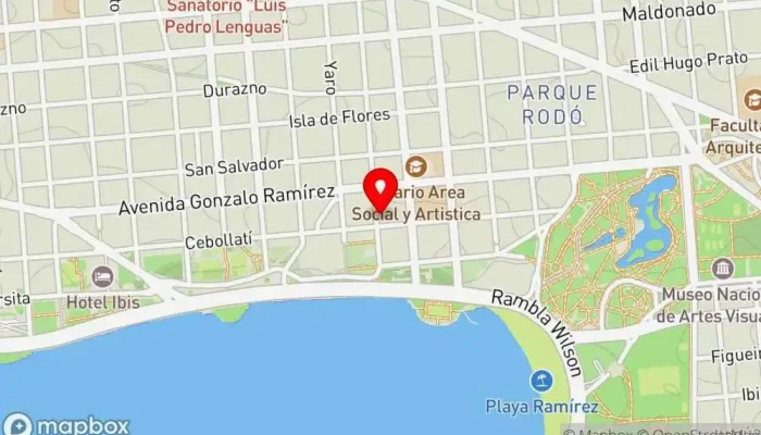 mapa de Los Tíos Panadería, Cafetería, Pastelería en Montevideo