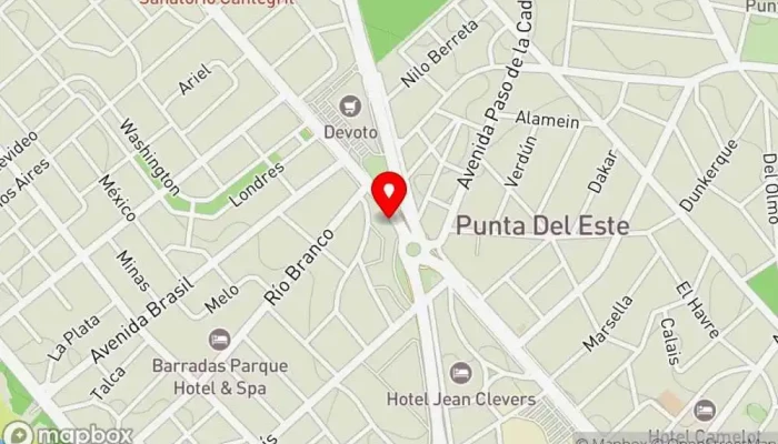 mapa de Lu blanc rouge Restaurante en Punta del Este