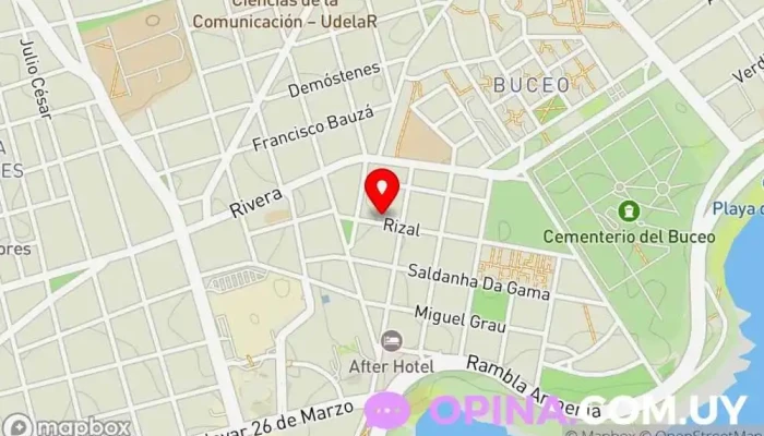 mapa de Lulu School Tienda de belleza y salud en Montevideo