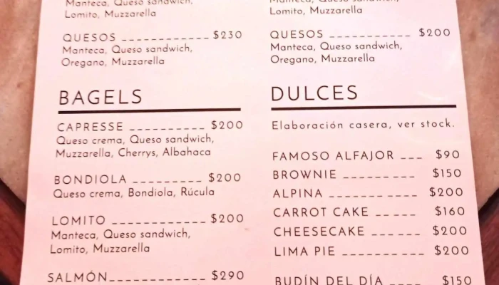 Macoco Cafe Menu