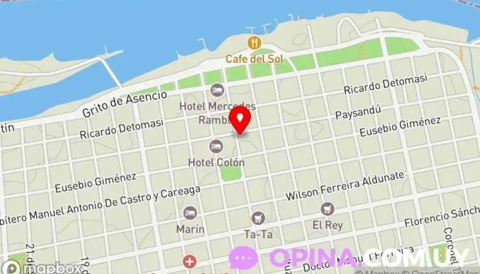 mapa de Magda W escuela de costura Escuela en Mercedes