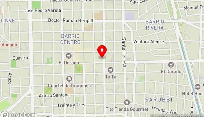 mapa de Malva Cafetería, Servicio de catering en Maldonado