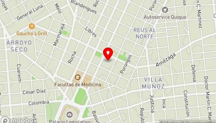 mapa de Mambar Restaurante de comida rápida en Montevideo