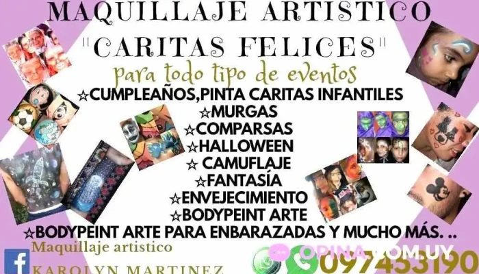 Maquillaje Artistico Y Decoracion Fiestas Menu - Lounge