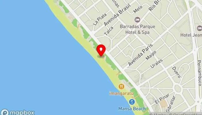 mapa de Mar de Fondo Chiringuito en Punta del Este