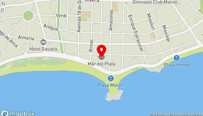 mapa de Mar del Plata Hotel - Montevideo Hotel, Complejo hotelero en Montevideo