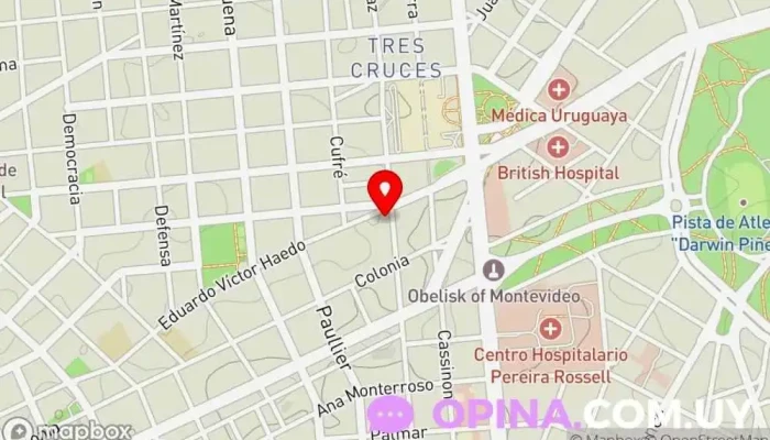 mapa de Marcano Studio Escuela de arte en Montevideo