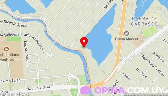 mapa de Marinas Carrasco Urbanización en Montevideo