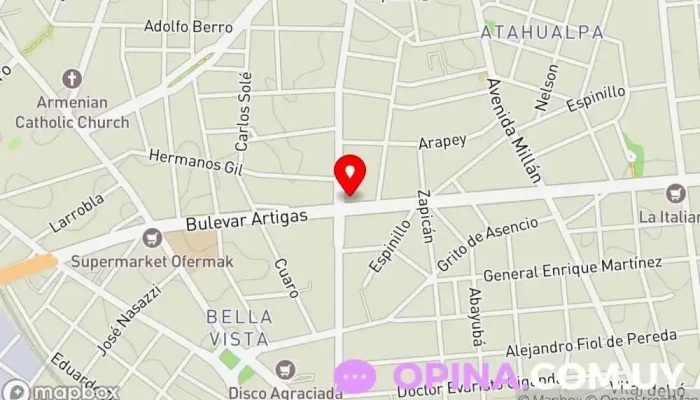 mapa de Marta Young Propiedades Agencia inmobiliaria en Montevideo