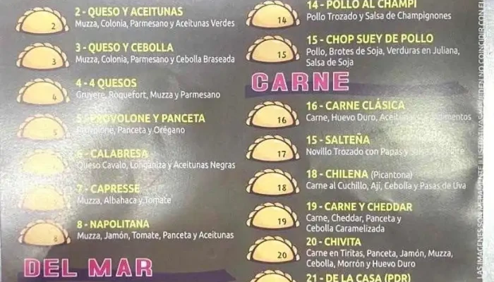 Mas Que Pizza Menu - Pub restaurante